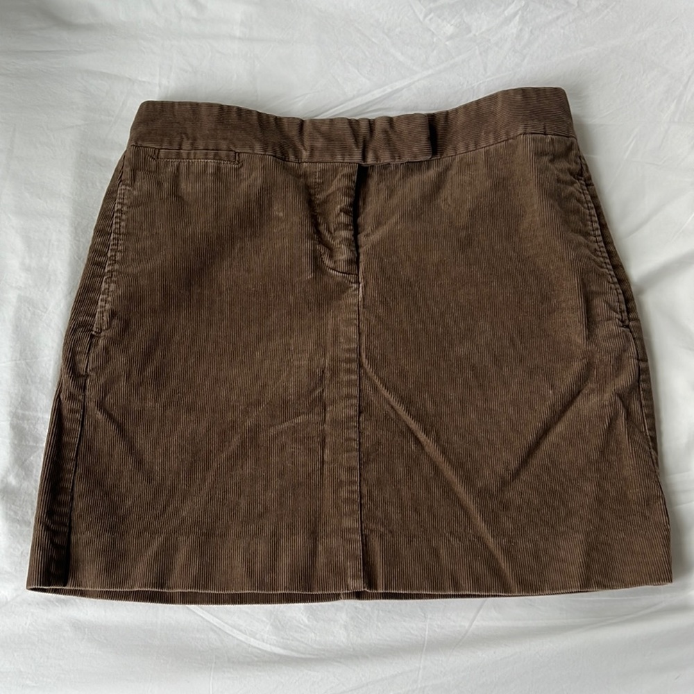 J. Crew corduroy mini skirt brown size 2